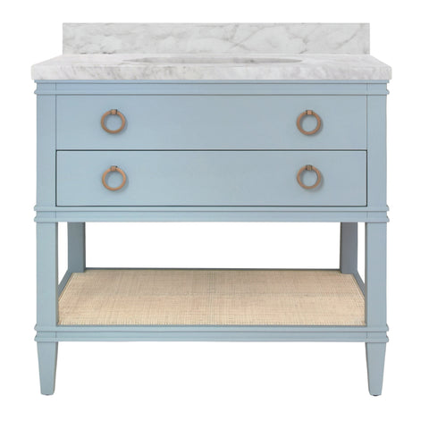 Cutler 36.5" Single Sink Bathroom Vanity - Matte Light Blue