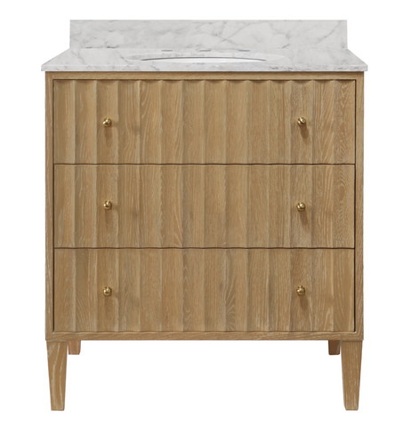 Odin 30.5" Cerused Oak Single Sink Bathroom Vanity