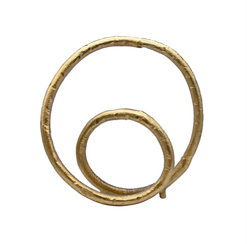 Orin Gold Leaf Loop Sculpture