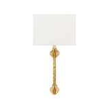 Linda Flush Iron Wall Sconce with Shade - Gold Leaf or Matte White