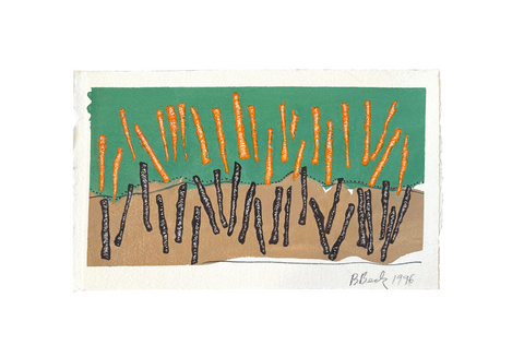 Barbara Beck 1996 Abstract Monoprint on Paper
