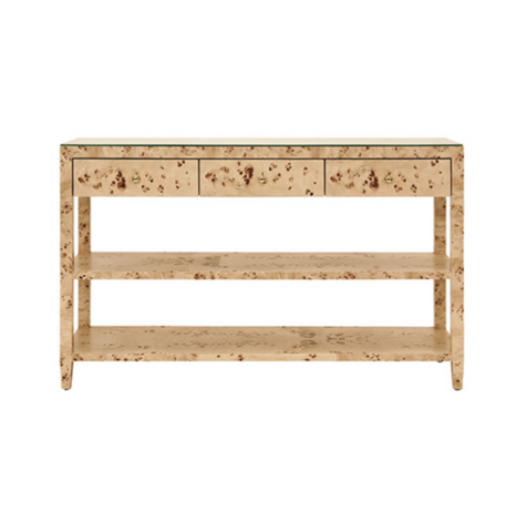 Briar Burlwood Console Table