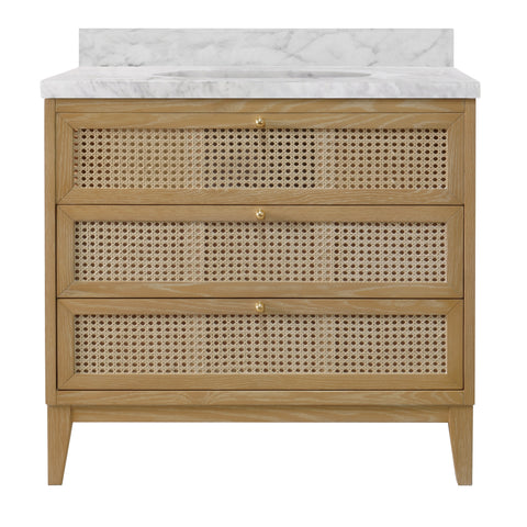 Wynn Cerused Oak Bath Vanity w/Porcelain Sink