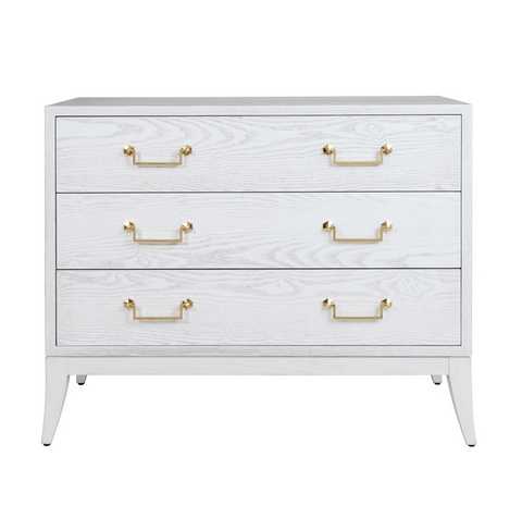 Worlds Away Avis Chest White Washed Oak - Matthew Izzo Home