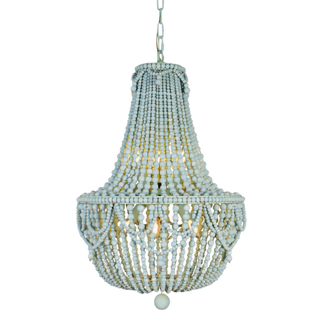 Sullivan Large Wood Beaded Chandelier - Matthew Izzo Collection - Matthew Izzo Home