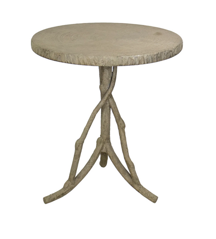 Faux Bois Metal Outdoor Cafe Table Matthew Izzo Collection - Matthew Izzo Home