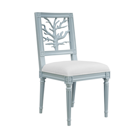 Worlds Away McKay Dining Chair - Matte White Lacquer - Matthew Izzo Home