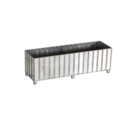Worlds Away Antique Mirrored Planter Box - Matthew Izzo Home