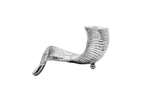 Worlds Away Ward Silver Leaf Ram’s Horn Candleholder - Matthew Izzo Home