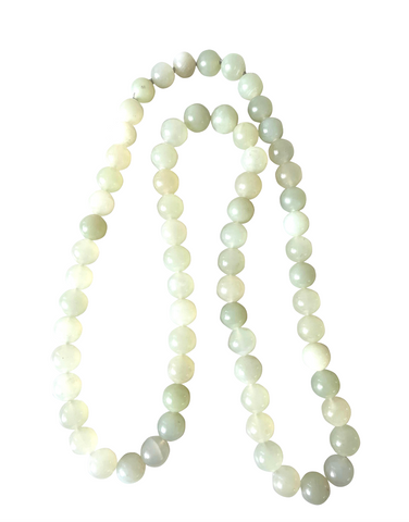 Vintage Celadon Jade Beaded Necklace