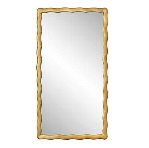 Kylo Wavy Textured Brass Wall Mirror