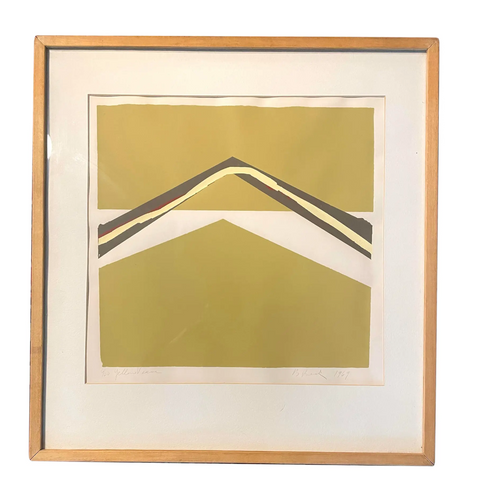 Barbara Beck Framed Mid-Century Modern silk screen Print