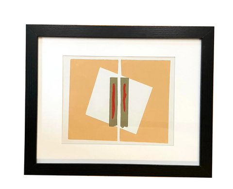 Barbara Beck Framed and Matted 1969 Woodblock Print Edition of 20