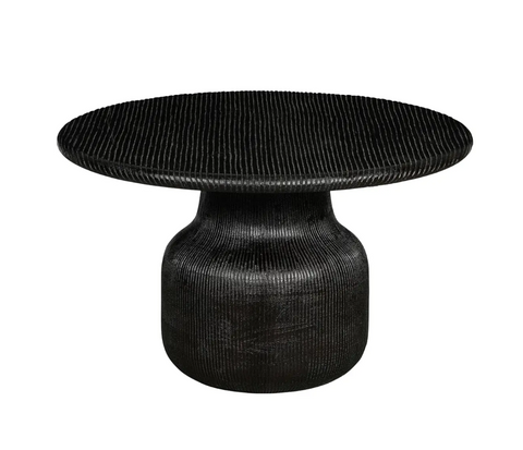 Malibu Black Acacia Wood Coffee Table - Matthew Izzo Collection