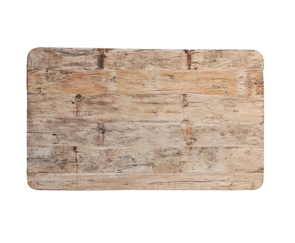 Rustic Upcycled Wood & Textured Iron Coffee Table - Matthew Izzo Collection