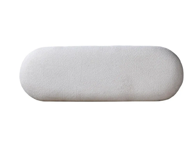 Oval Surf Wood & Upolstered Bench - Matthew Izzo Collection