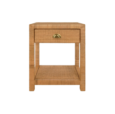 Allison One Drawer Rattan End Table