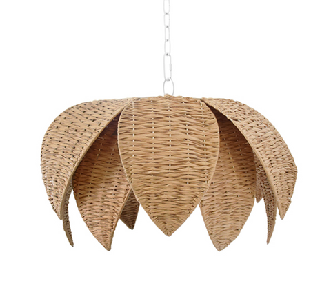 Franny Rafia Lotus Shaped Pendant Light