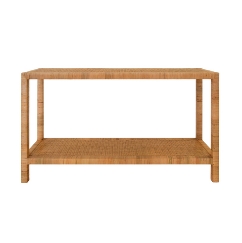 Newton Two Tier Rattan Console Table