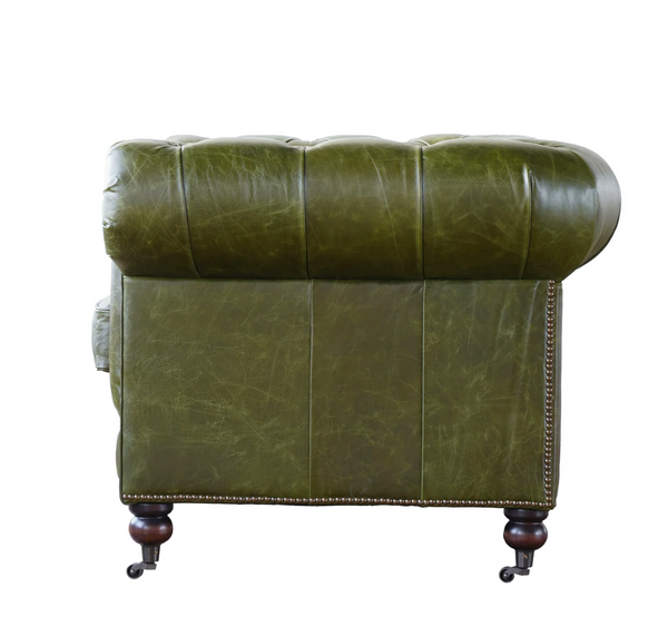 Churchill 87" Leather Chesterfield Sofa - Matthew Izzo Collection