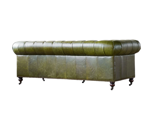 Churchill 87" Leather Chesterfield Sofa - Matthew Izzo Collection
