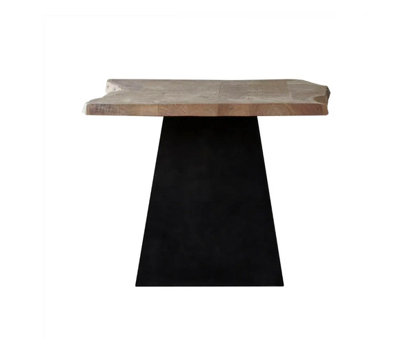 Lenox Raw Edge Acacia Wood X Pedestal Dining Table - Matthew Izzo Collection