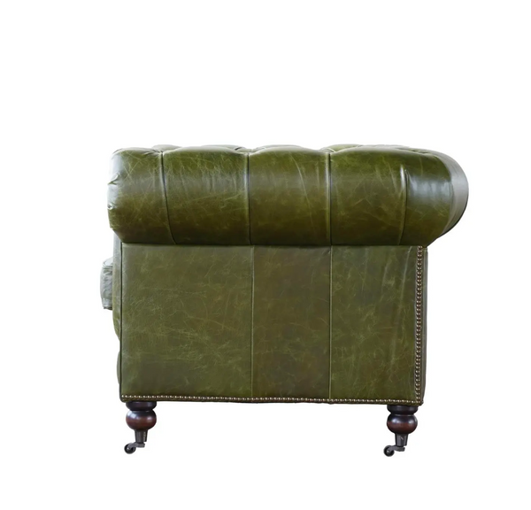 Churchill Olive Green Chesterfield Club Chair - Matthew Izzo Collection