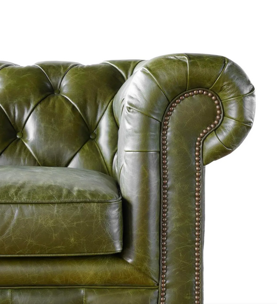 Churchill Olive Green Chesterfield Club Chair - Matthew Izzo Collection