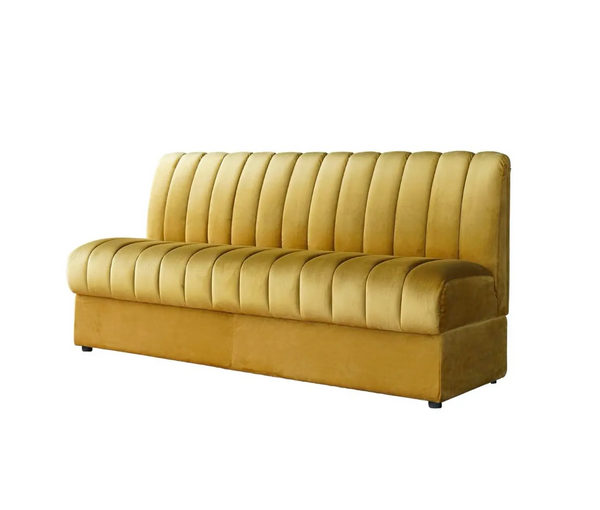 Conrad Ochre 8' Straight Channeled Velvet Sofa - Matthew Izzo Collection