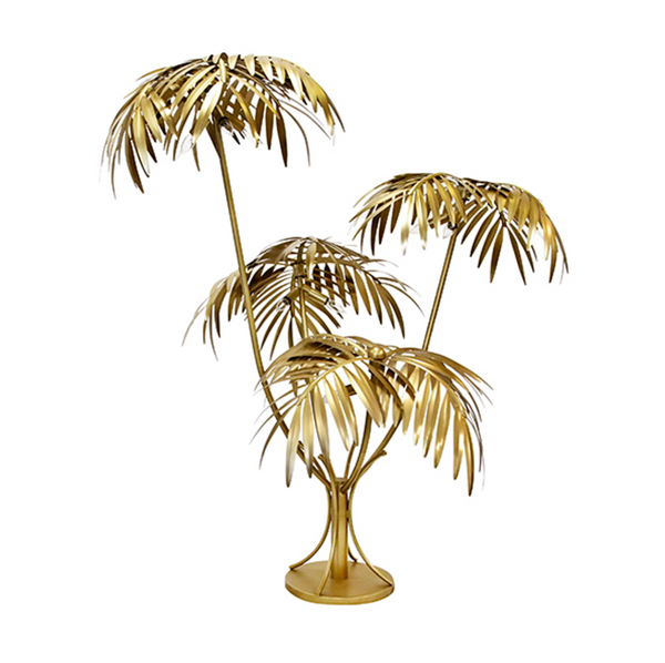 Gilda Antique Brass Oversized Nine Light Palm Tree Floor Lamp