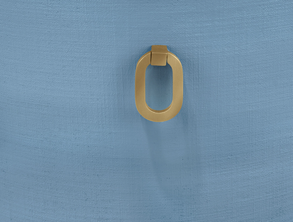 Sadie Light Blue Textured Linen Counter Stool