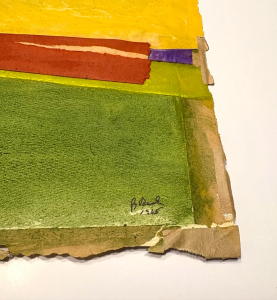 Barbara Beck 1965 Paper and Paint Collage - Signed and Dated