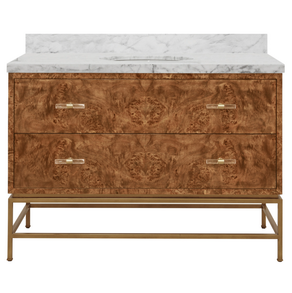 Clifford 48" Dark Burlwood Single Sink Bath Vanity