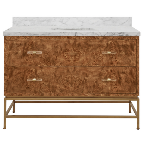 Clifford 48" Dark Burlwood Single Sink Bath Vanity