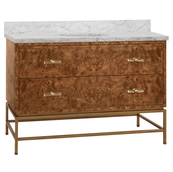Clifford 48" Dark Burlwood Single Sink Bath Vanity