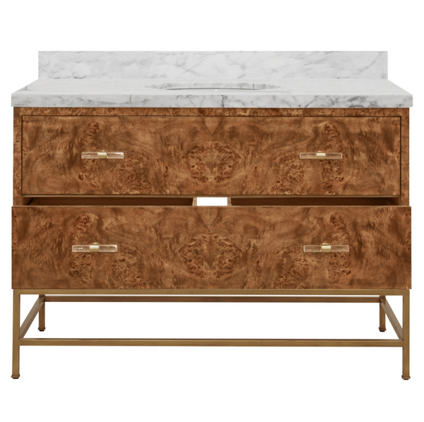 Clifford 48" Dark Burlwood Single Sink Bath Vanity