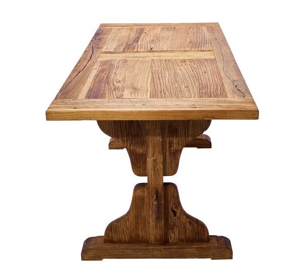 Reclaimed Elm Wood Monestary Dining Table - Matthew Izzo Collection