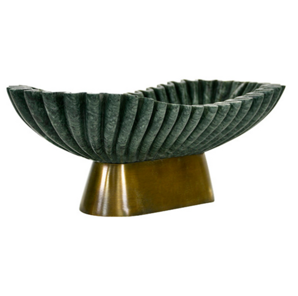 Drago Fluted Marble Decorative Bowl