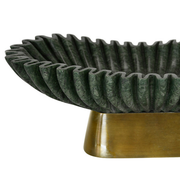 Drago Fluted Marble Decorative Bowl