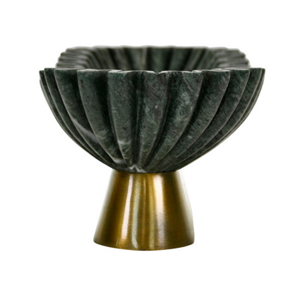 Drago Fluted Marble Decorative Bowl