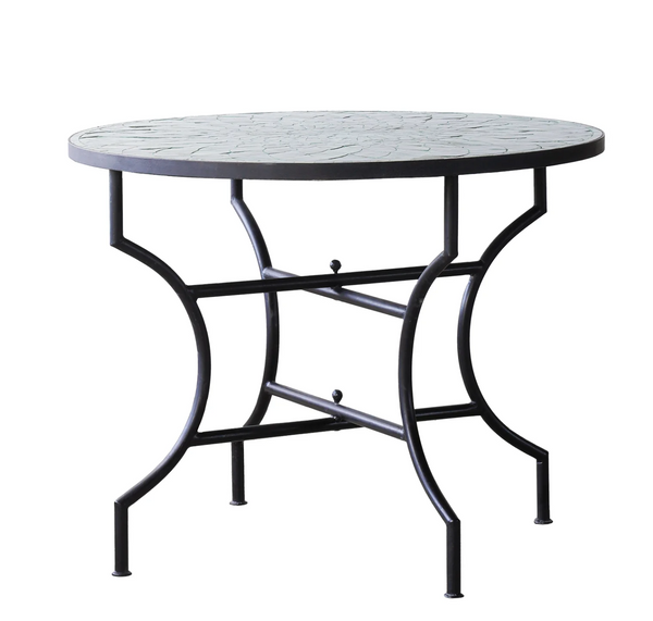 Moroccan Zellige Tile Bistro Table with Tamegroute Green Tiles: Four Size Options - Matthew Izzo Collection
