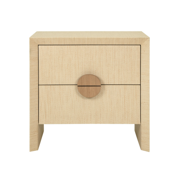 Ezra Natural Grasscloth Side Table
