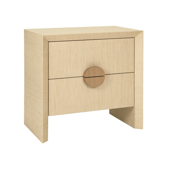 Ezra Natural Grasscloth Side Table