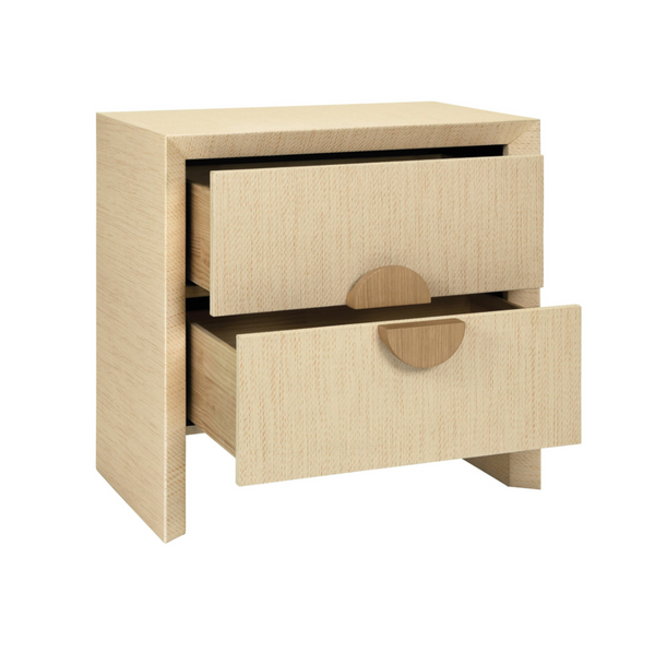 Ezra Natural Grasscloth Side Table