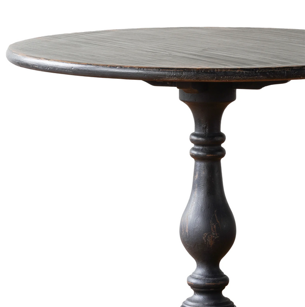 Linnea Upcycled Pinewood Round Pedestal Dining Table - Matthew Izzo Collection