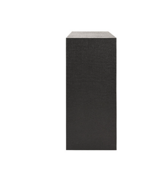 Aspen Black Grasscloth Two Door Console