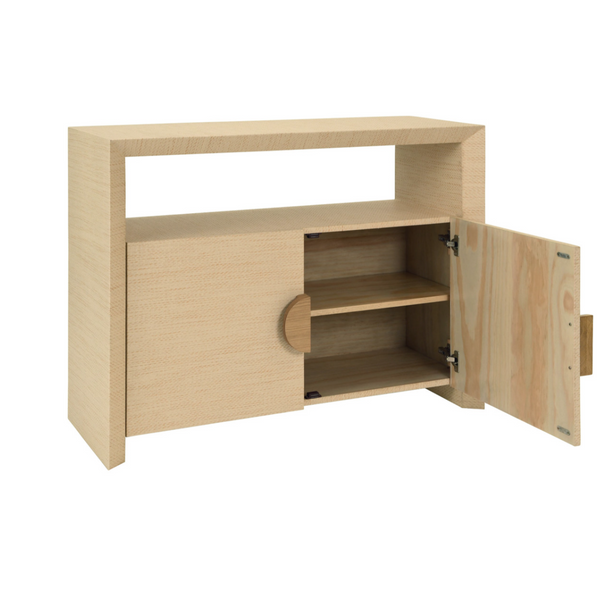 Aspen Natural Grasscloth Console Table