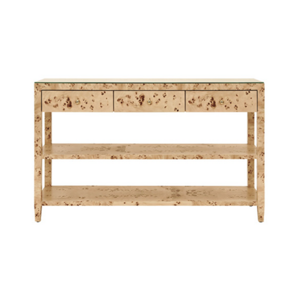 Briar Burlwood Console Table