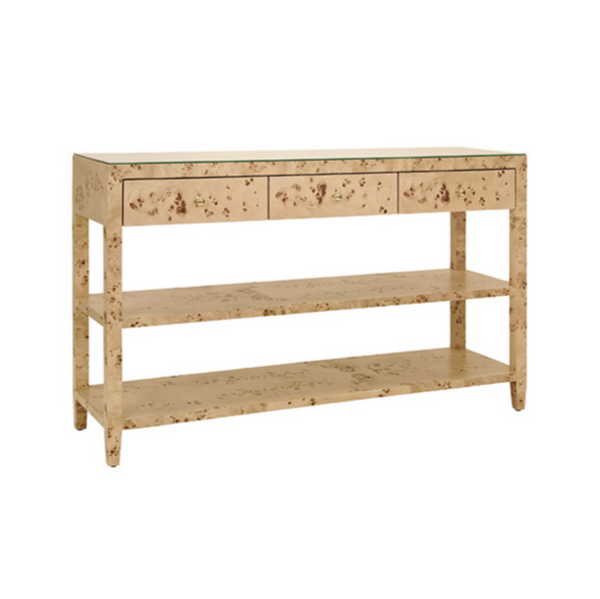 Briar Burlwood Console Table