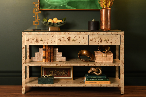 Briar Burlwood Console Table